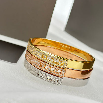 [⭐moonlume]Move Noa Rose Gold Pavé Diamond Bangle Bracelet