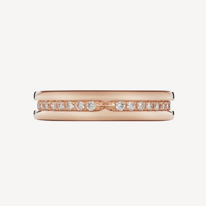 [⭐moonlume]ZERO 1 ONE-BAND PAVED DIAMONDS ON THE SPIRAL RING