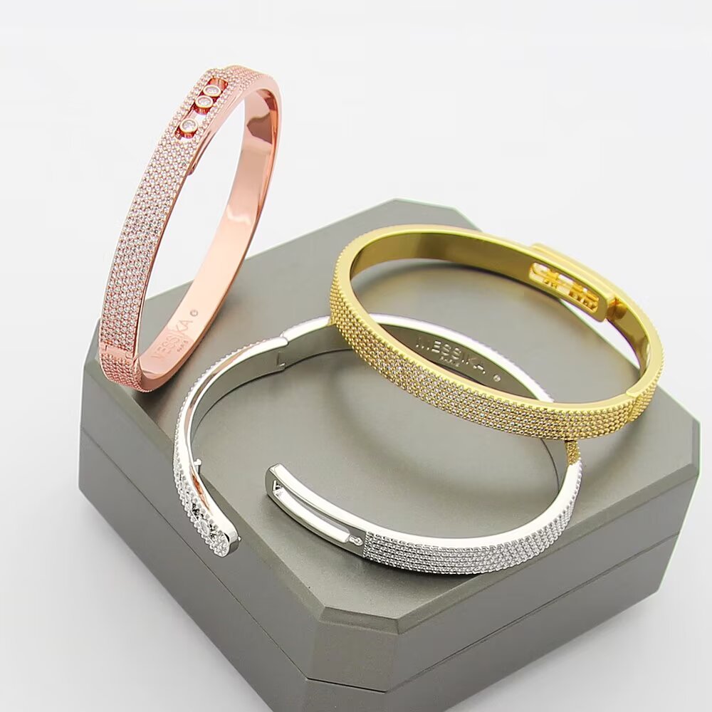 [⭐moonlume]Move Noa Full Pavé Diamond Bangle Bracelet