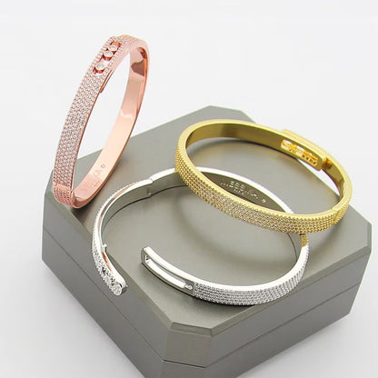 [⭐moonlume]Move Noa Full Pavé Diamond Bangle Bracelet
