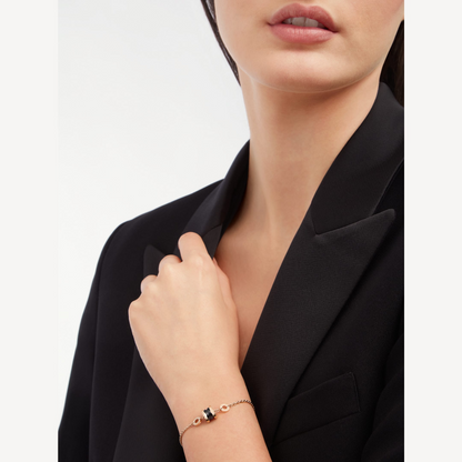 [⭐moonlume]ZERO 1 SOFT PINK GOLD AND BLACK CERAMIC BRACELET