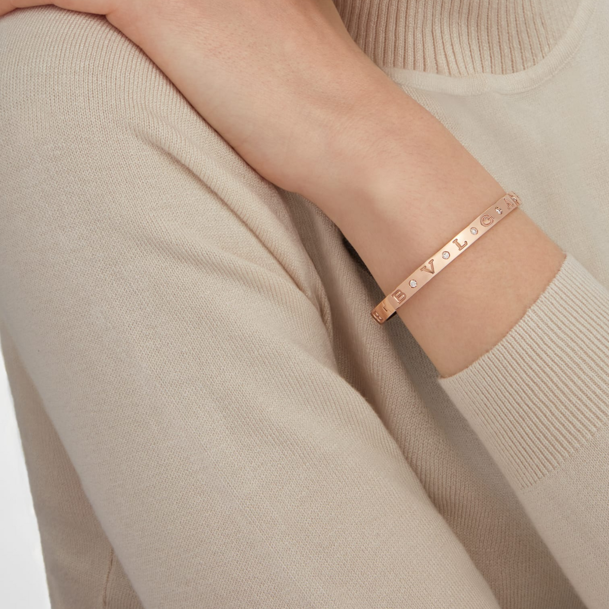 [⭐moonlume]ZERO 1 PINK GOLD 12 DIAMONDS BRACELET