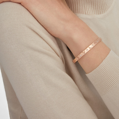 [⭐moonlume]ZERO 1 PINK GOLD 12 DIAMONDS BRACELET