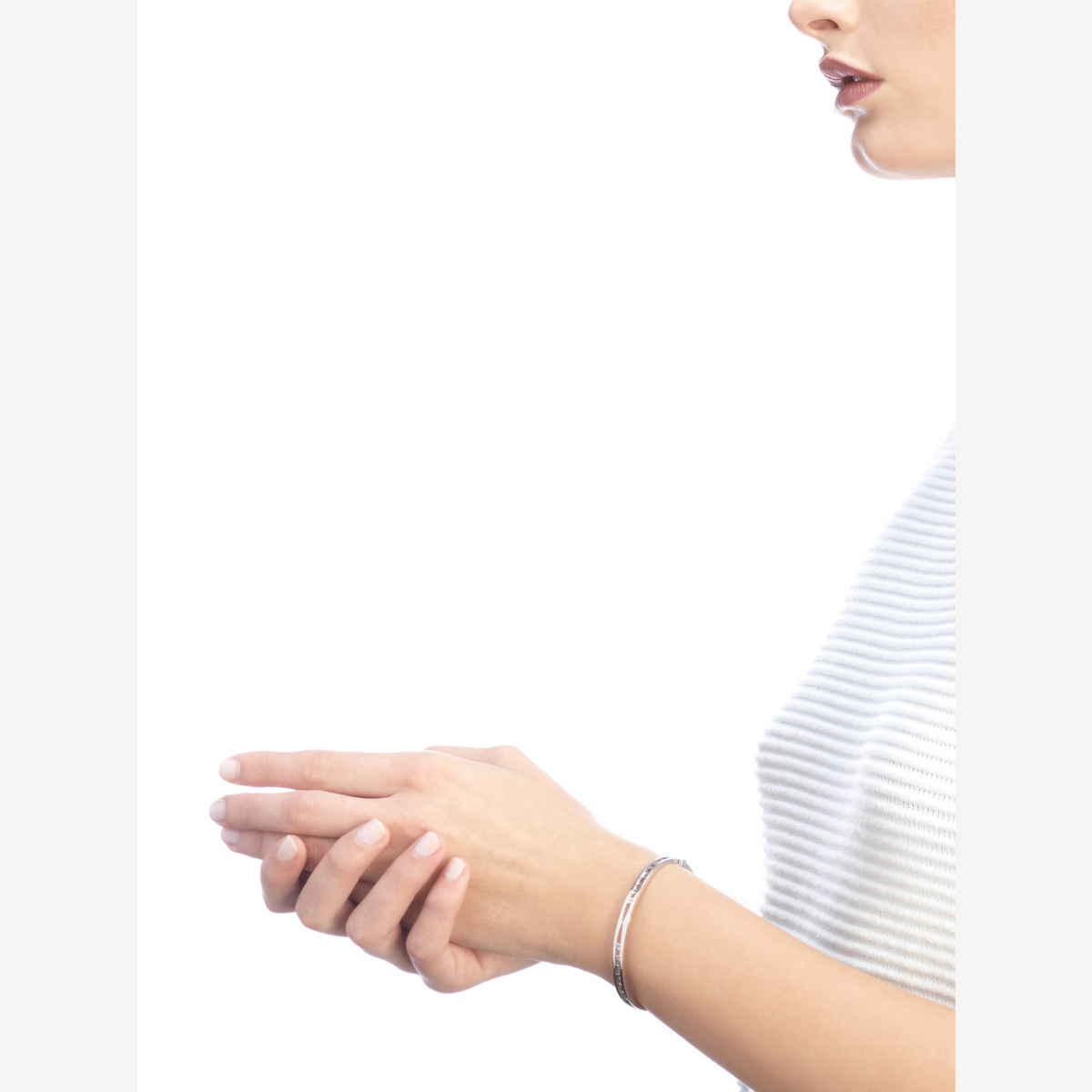 [⭐moonlume]ZERO 1 SPIRAL LOGO SILVER BRACELET