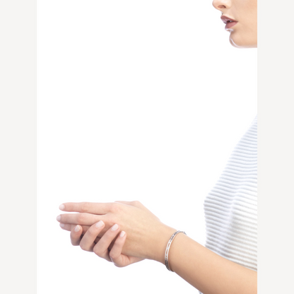 [⭐moonlume]ZERO 1 SPIRAL LOGO SILVER BRACELET