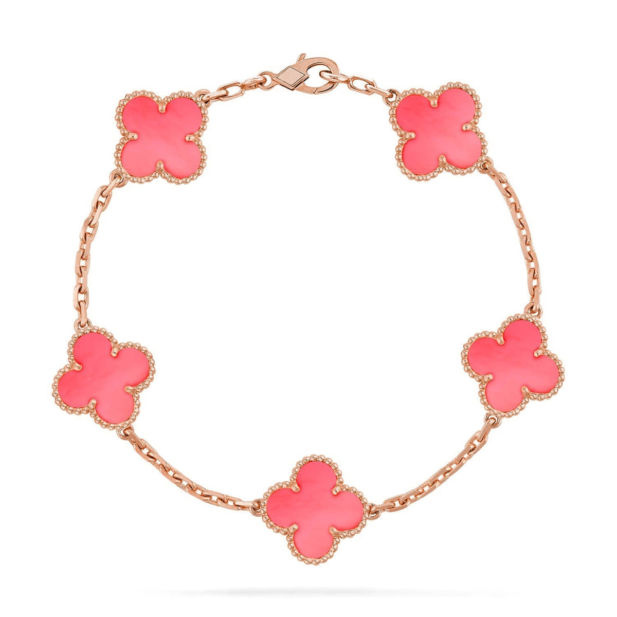 [⭐moonlume] CLOVER 5 MOTIFS  PINK MOP BRACELET COLLECTION