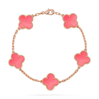 [⭐moonlume] CLOVER 5 MOTIFS  PINK MOP BRACELET COLLECTION