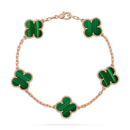 [⭐moonlume] CLOVER 5 MOTIF MALACHITE BRACELET COLLECTION
