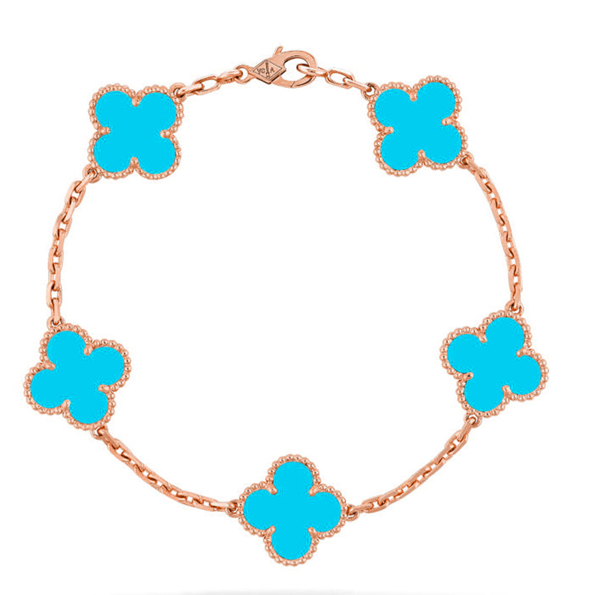 [⭐moonlume] CLOVER 5 MOTIF TURQUOISE BRACELET COLLECTION