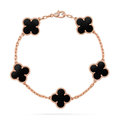 [⭐moonlume] CLOVER 5 MOTIF ONYXS BRACELET COLLECTION