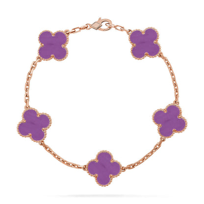 [⭐moonlume] CLOVER 5 MOTIF VIOLET BRACELET COLLECTION
