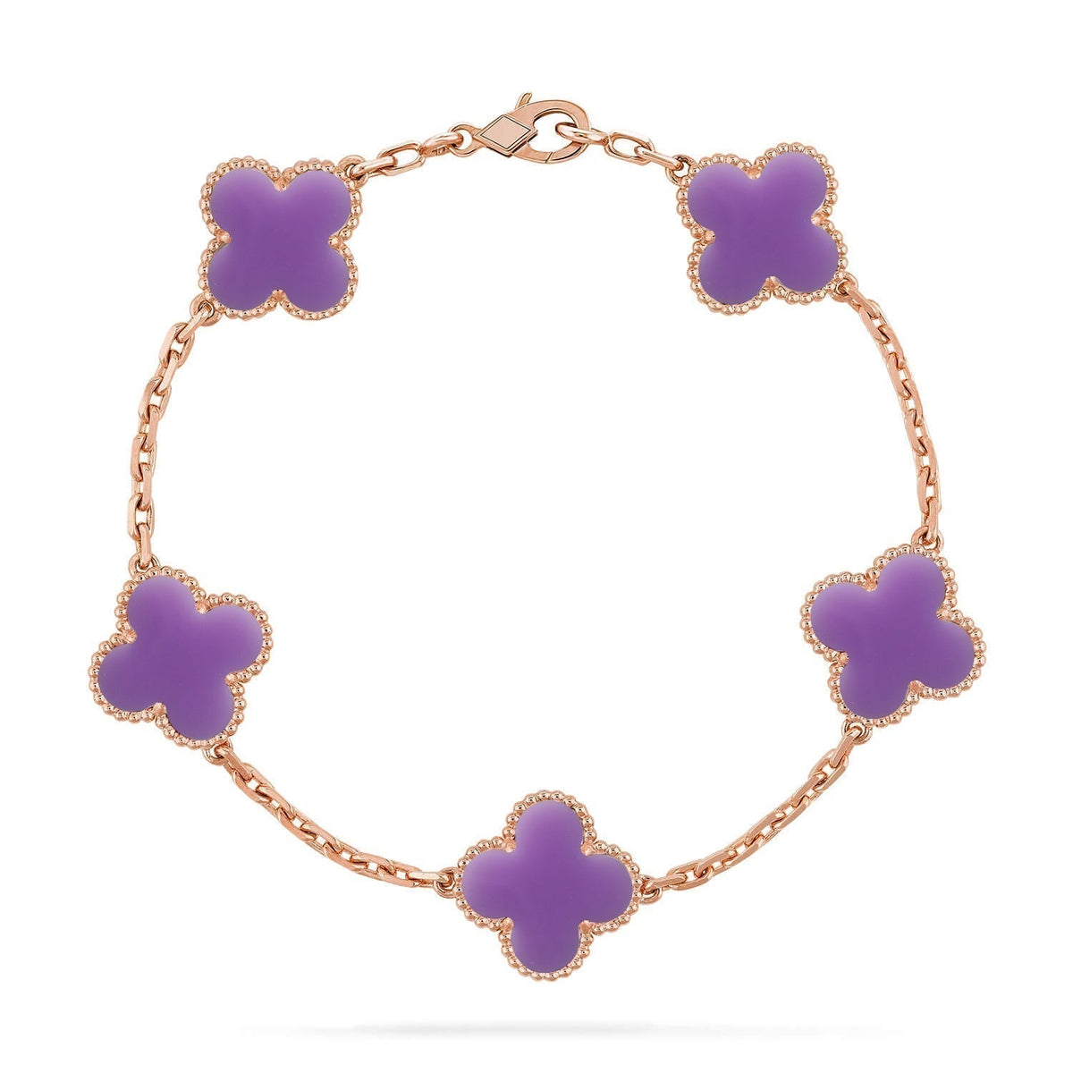 [⭐moonlume]CLOVER 5 MOTIF LIGHT PURPLE BRACELET COLLECTION