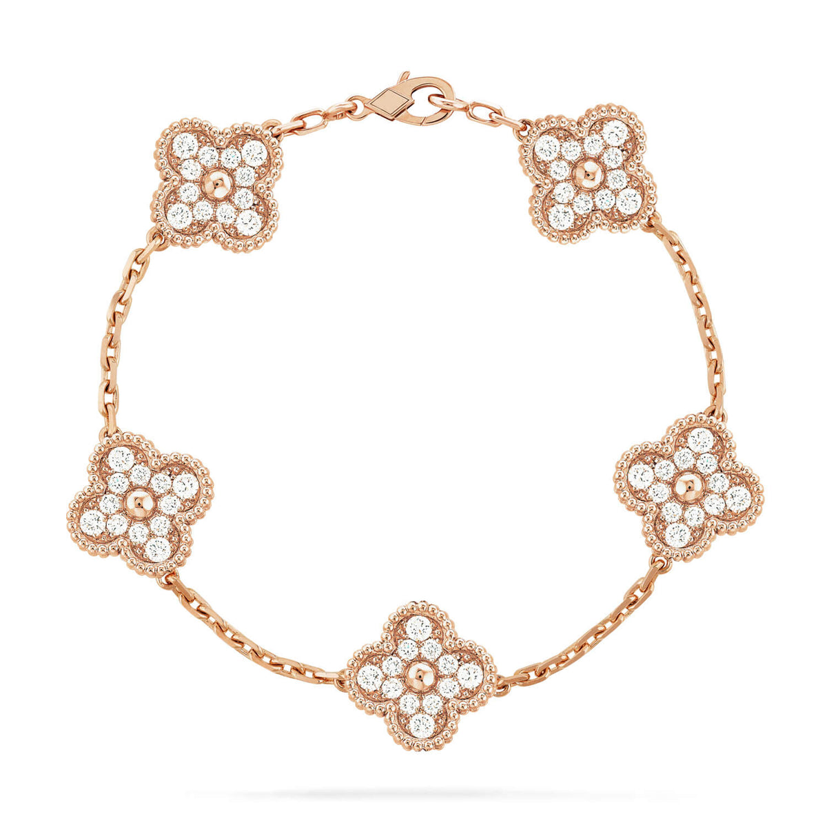 [⭐moonlume] CLOVER 5 MOTIF FULL DIAMOND BRACELET COLLECTION