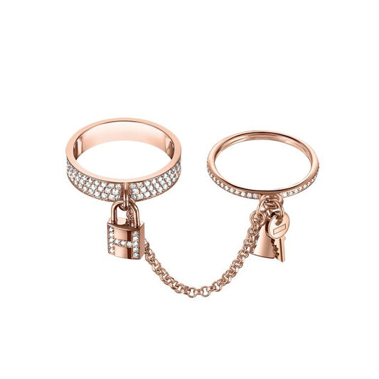 [⭐moonlume]HM KELLY CLOCHETTE DOUBLE RING IN  WITH DIAMONDS