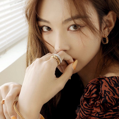 [⭐moonlume]CLASH SMALL HOOP EARRINGS