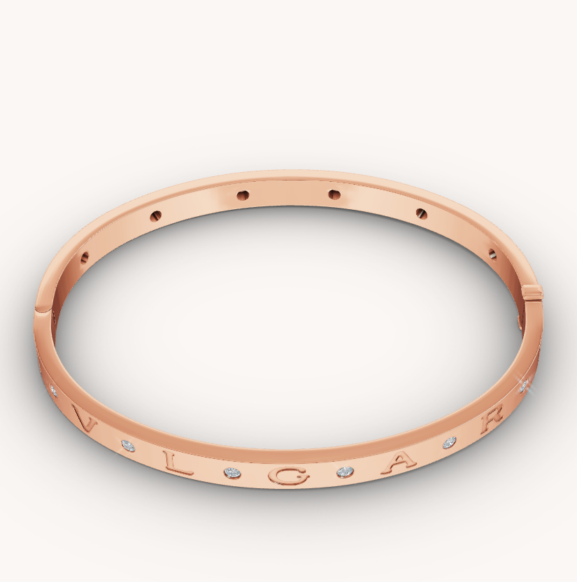 [⭐moonlume]ZERO 1 PINK GOLD 12 DIAMONDS BRACELET