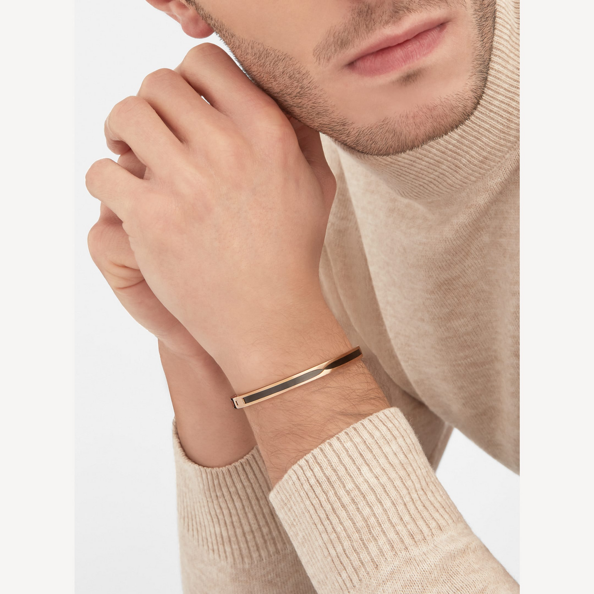 [⭐moonlume]ZERO 1 PINK GOLD WITH BLACK CERAMIC BRACELET
