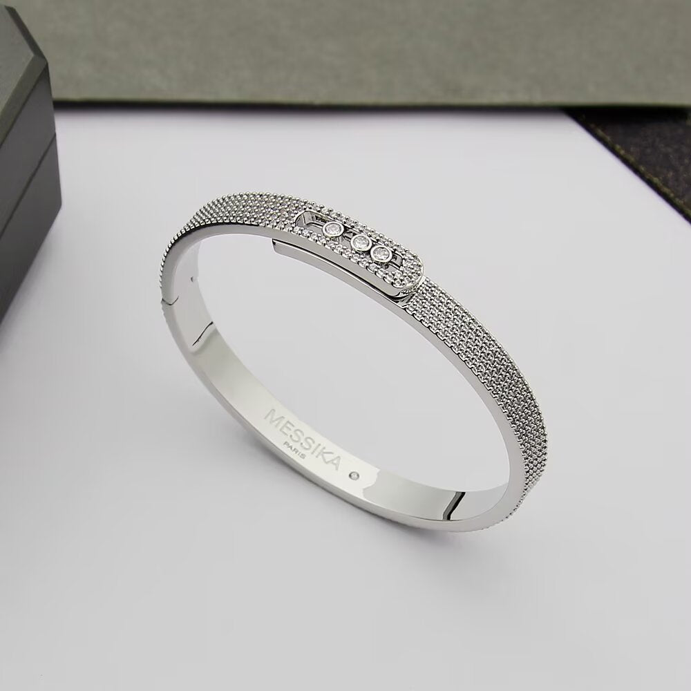 [⭐moonlume]Move Noa Full Pavé Diamond Bangle Bracelet