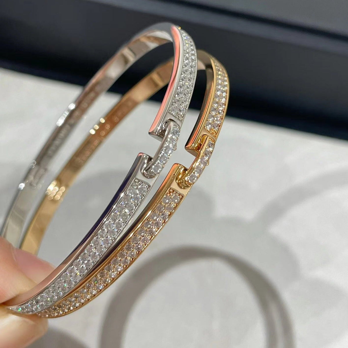 [⭐moonlume]LIENS VIDENCE DIAMOND PAVED BRACELET