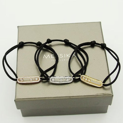 [⭐moonlume]Messika Care(s) pink cord pavé bracelet