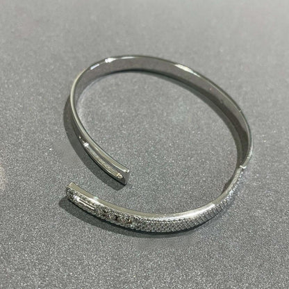[⭐moonlume]Move Noa Rose Gold Pavé Diamond Bangle Bracelet