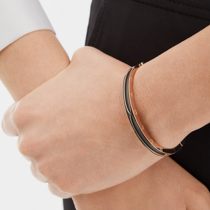 [⭐moonlume]ZERO 1 PINK GOLD WITH MATTE BLACK CERAMIC BRACELET