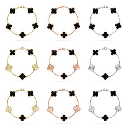 [⭐moonlume] CLOVER 5 MOTIF ONYXS BRACELET COLLECTION