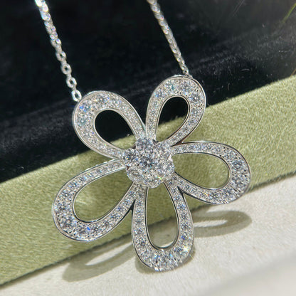 [⭐moonlume]FLOWERLACE NECKLACE FULL DIAMONDS