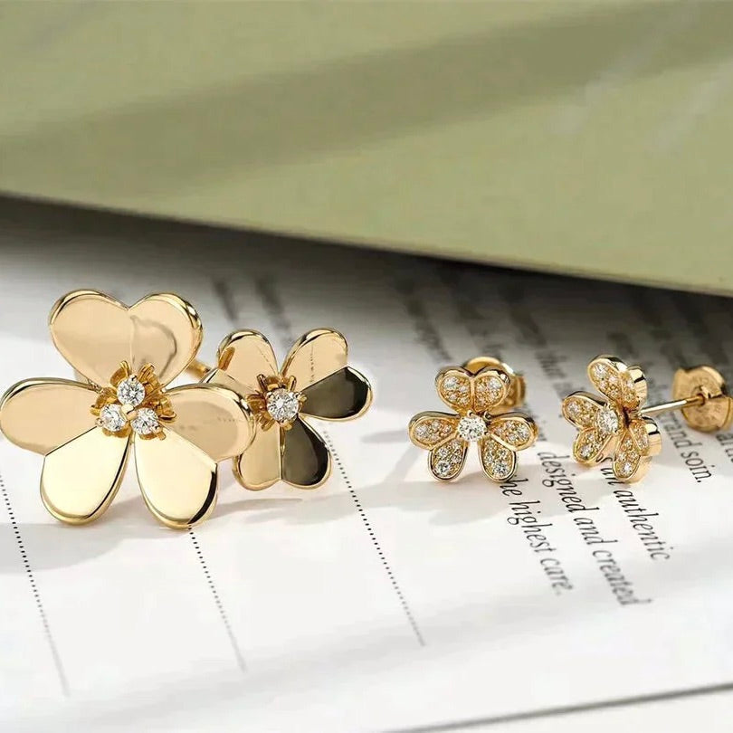 [⭐moonlume]CLOVER COMOS GOLD DIAMOND RING