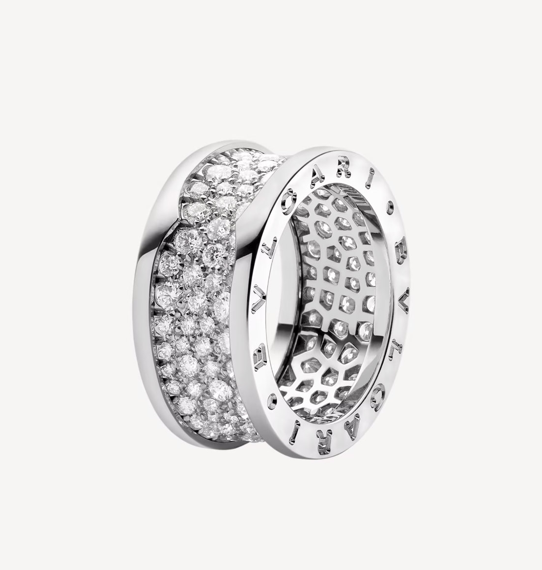 [⭐moonlume]ZERO 1 WITH PAVED DIAMONDS ON THE SPIRAL RING