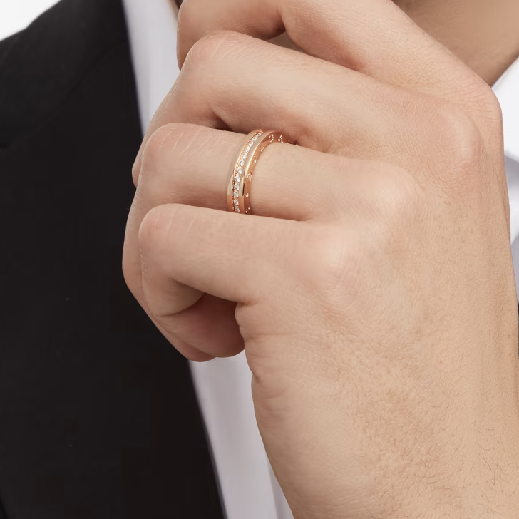 [⭐moonlume]ZERO 1 ONE-BAND PAVED DIAMONDS ON THE SPIRAL RING