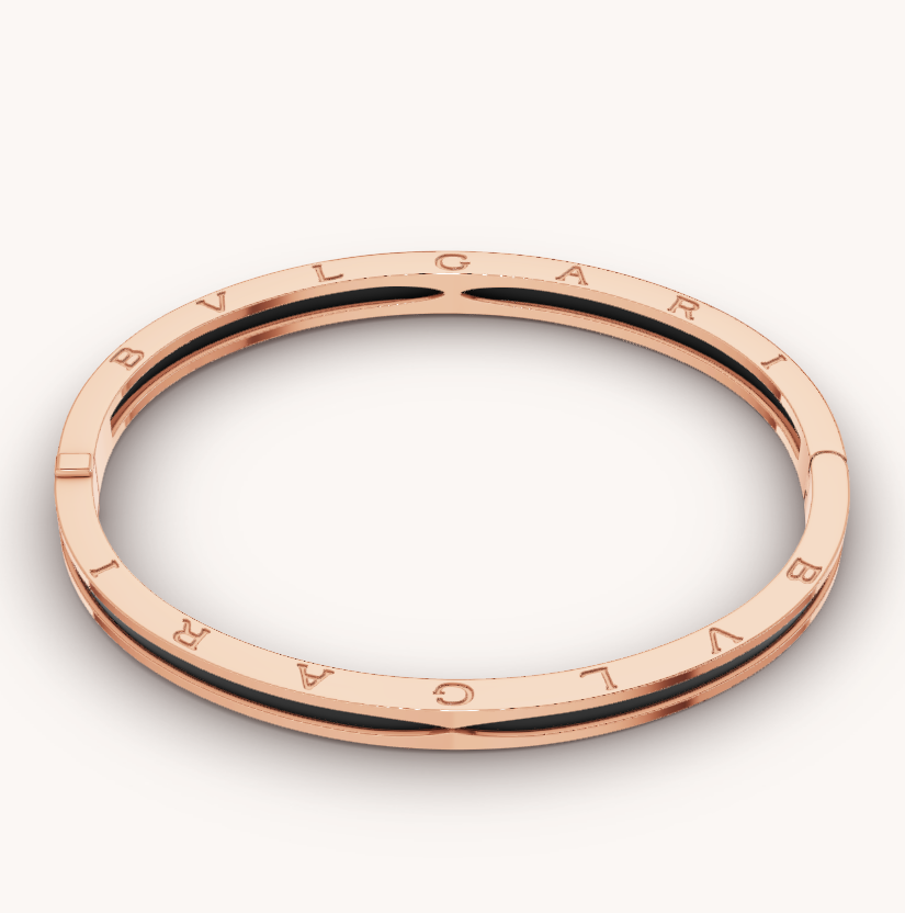 [⭐moonlume]ZERO 1 PINK GOLD WITH BLACK CERAMIC BRACELET