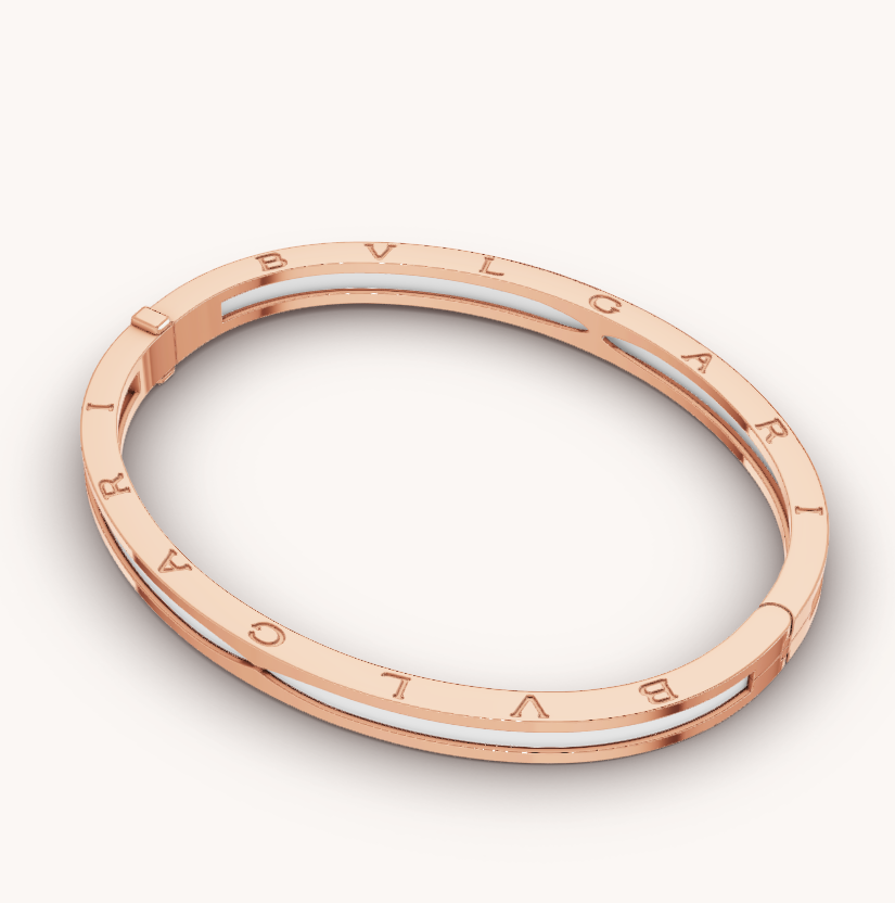 [⭐moonlume]ZERO 1 PINK GOLD WITH WHITE CERAMIC BRACELET