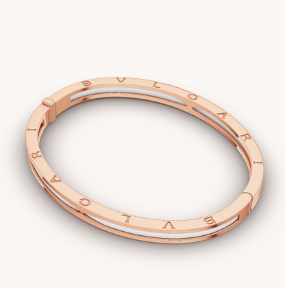 [⭐moonlume]ZERO 1 PINK GOLD WITH WHITE CERAMIC BRACELET
