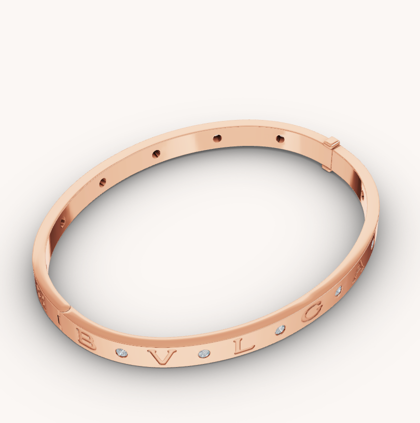 [⭐moonlume]ZERO 1 PINK GOLD 12 DIAMONDS BRACELET