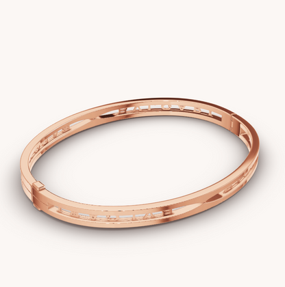 [⭐moonlume]ZERO 1 SPIRAL LOGO PINK GOLD BRACELET
