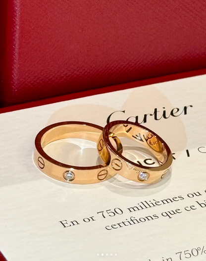 [⭐moonlume]LOVE RING 4MM 1 DIAMOND