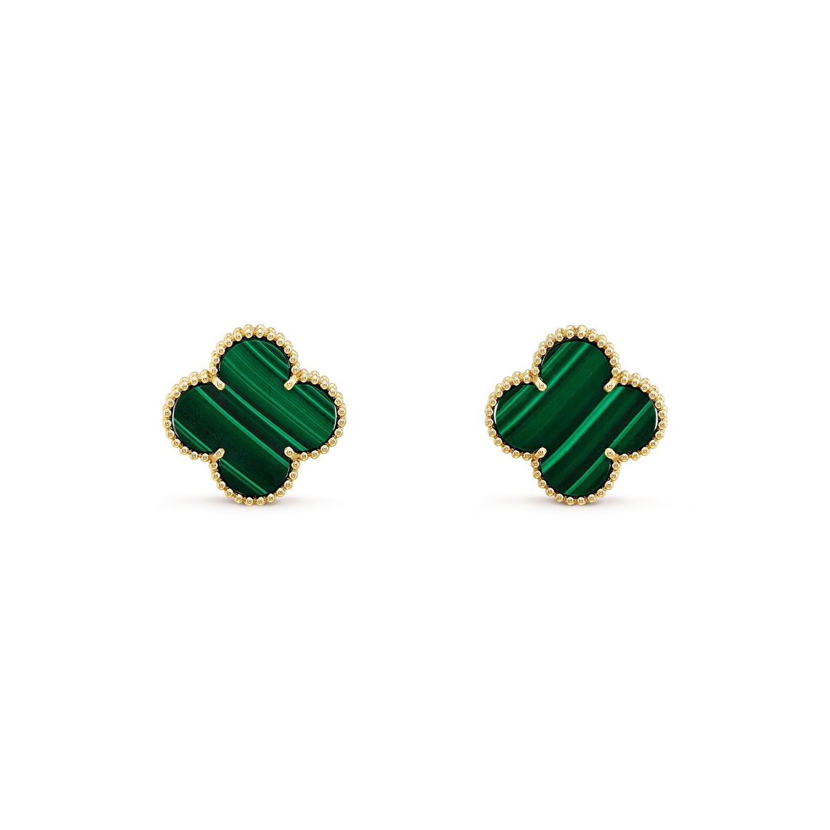 [⭐moonlume]CLOVER MINI 9.5MM MALACHITE  EARRINGS