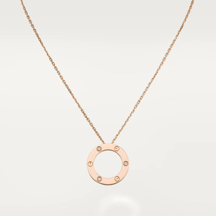 [⭐moonlume]LOVE NECKLACE 16MM 3 DIAMONDS