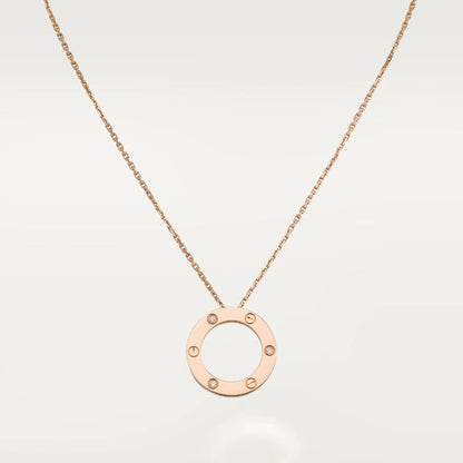 [⭐moonlume]LOVE NECKLACE 16MM 3 DIAMONDS