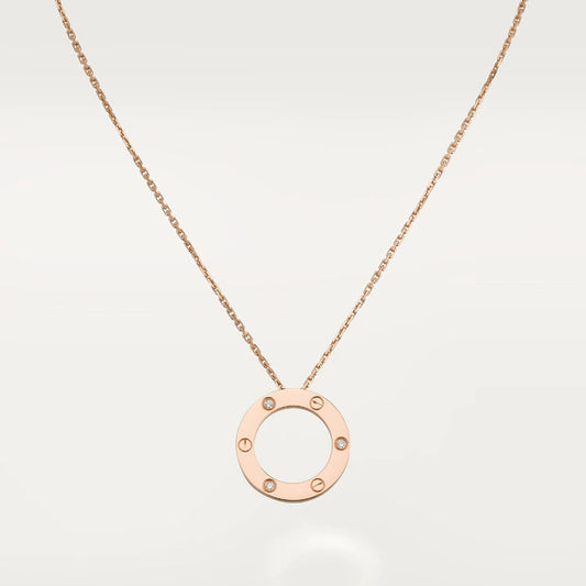 [⭐moonlume]LOVE NECKLACE 16MM 3 DIAMONDS