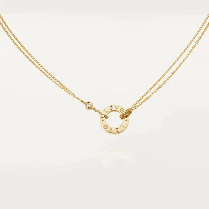 [⭐moonlume]LOVE NECKLACE 16MM 2 DIAMONDS