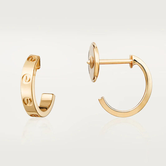 [⭐moonlume]LOVE EARRINGS 2.65MM PINK GOLD