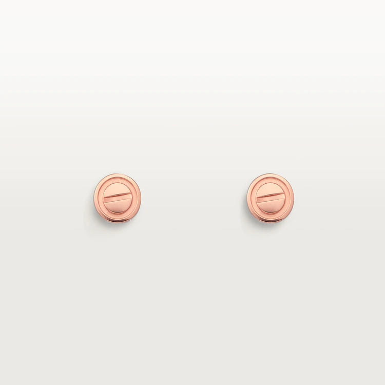 [⭐moonlume]LOVE EARRINGS PINK GOLD 10MM