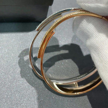 [⭐moonlume]Move Noa Rose Gold Pavé Diamond Bangle Bracelet