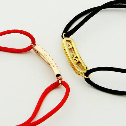 [⭐moonlume]Messika Care(s) pink cord pavé bracelet