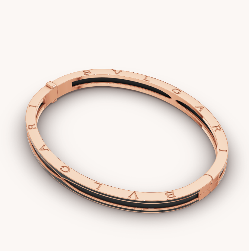 [⭐moonlume]ZERO 1 PINK GOLD WITH MATTE BLACK CERAMIC BRACELET