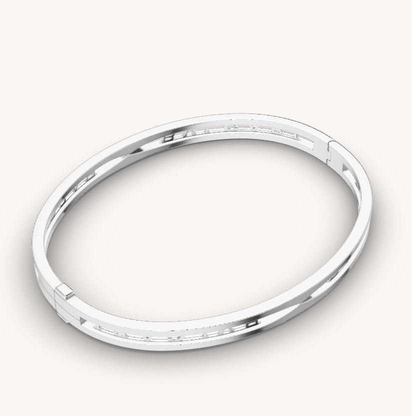 [⭐moonlume]ZERO 1 SPIRAL LOGO SILVER BRACELET