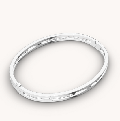 [⭐moonlume]ZERO 1 SPIRAL LOGO SILVER BRACELET