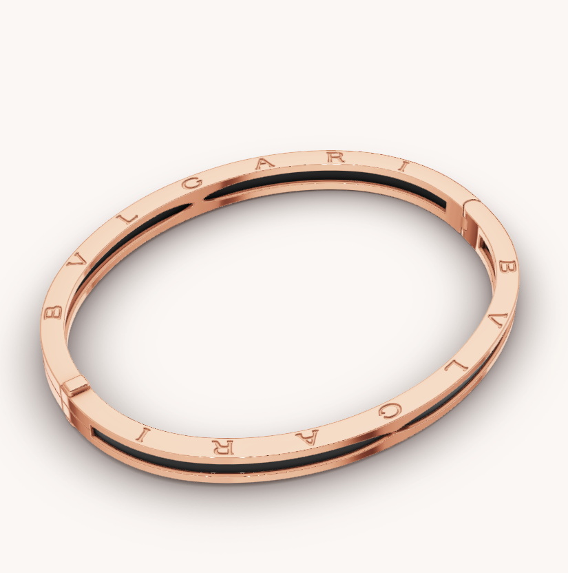 [⭐moonlume]ZERO 1 PINK GOLD WITH BLACK CERAMIC BRACELET